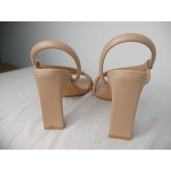 New York & Company Women’s Albina Slingback Criss Cross Straps Nude Sandals 9M - Picture 4 of 8